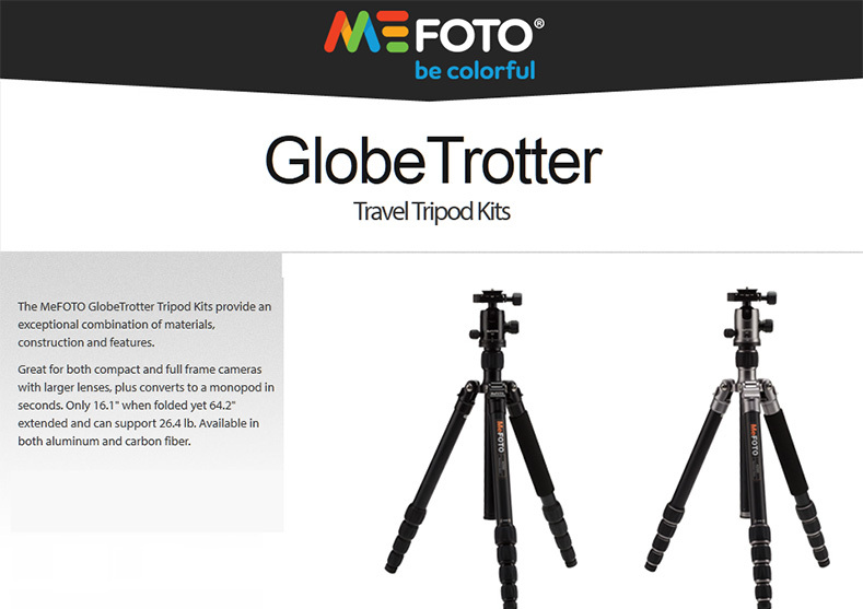 MeFOTO Travel Tripod Kits A2350 01