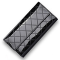 Classic Diamond Lattice Fashion Luxury Cowhide Wallet Women Patent Leather Tri fold Plaid Wallet Designer Simple