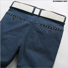 Sunshine Boy Fashion 2015 Autumn Winter Casual Pants Men New Brand Stretch Brushed Silm Fit Men
