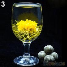 4 Balls Different Handmade Blooming Flower Green Tea Home Wedding Gift 1ON6 1OP3