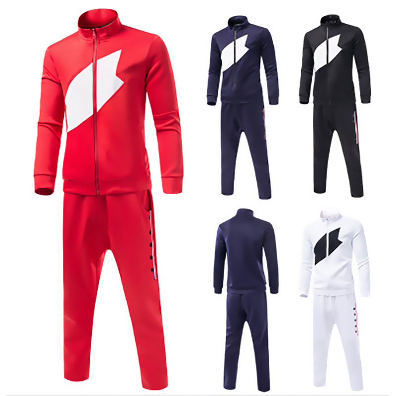 2015-New-Brand-Fashion-Sports-suit-Zipper-Sweatshirts-Pants-White-Black-Navy-Blue-Red-Full-Sleeve