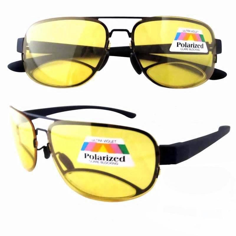 R11018 New Day Night Yellow Lens Bifocal Polarized Sunglasses Readers With Case 1 50 2 00