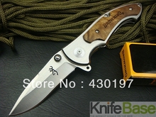 Browning Folding knife 337 (all steel) 440C 57HRC with belt clip hunting knife  knives camping tools 5pcs/lot wholesale