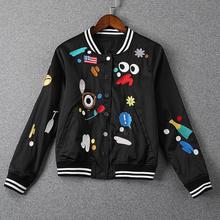 new winter women s Heavy embroidered baseball uniform coat zipper jacket