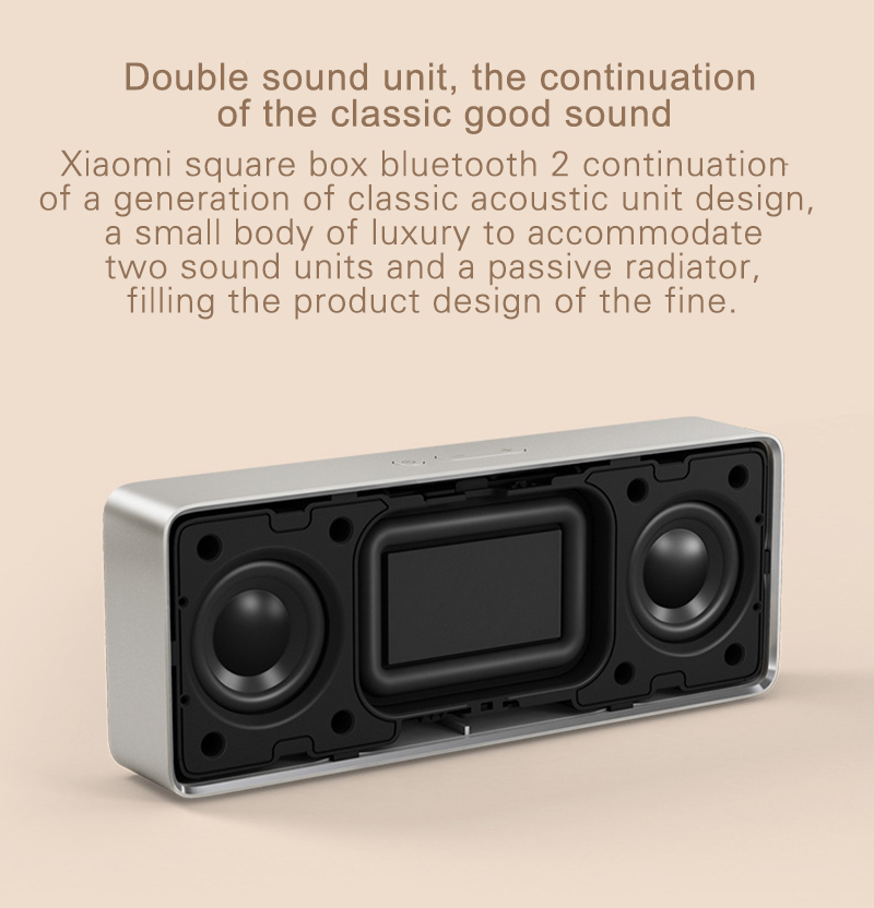 Original Xiaomi Bluetooth Speaker 2 Square Box Stereo Portable Mini Music Player MIUI Metal Wireless Speakers For Samsung Xiaomi (7)