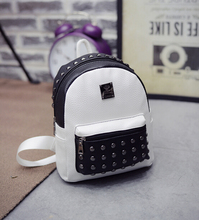 2016 spring fashion new black and white hit color quality pu leather shoulder bag women