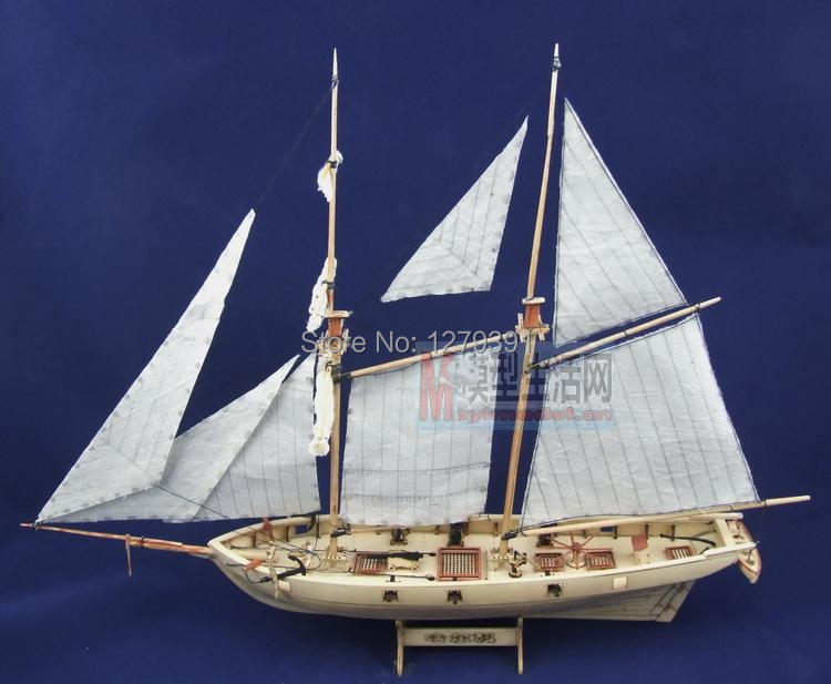 100 Laser cut wooden sail ship model building kit: The Halcon 1840 