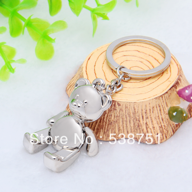 metal teddy bear keychain