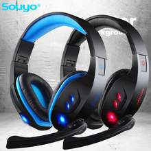 7.1 Surround USB Gamer Gaming Headphones Luminous With Microphone for Computer Folding Headsets Glow Headphone High Quality