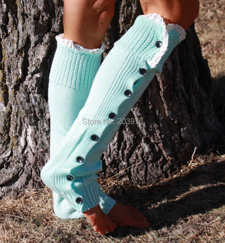 Купить 5pairs/много гетры для женщин кнопки вниз загрузки манжеты ...