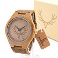 BOBO BIRD F28 100 Handmade Mens Solid Bamboo Wood Quartz Watch With Japanese Miyota Movement And