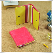 Cute women credit card holders PU leather ID card wallets for men boy korean style fold