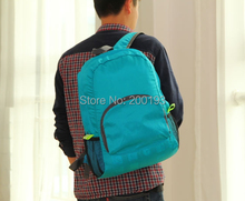Best Price 1piece The portable Zipper Soild Nylon Daily Traveling Backpacks Shoulder bags Folding bag