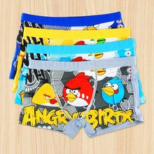 Children Underwear Boys Panties 2016 New Kids Cartoon Bird Boys Boxer Kids Short Brief 4 Pcs/Lot