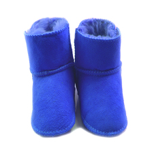 Genuine leather boots baby shoes 0 2year baby wool boots boy girl shoes toddler snow boots