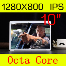 Android5.1 Tablet 10 ” IPS 1280*800 4GB/128GB MT6592 Octa Core Tablette Dual SIM GPS Bluetooth wifi The metal shell Tablet PC
