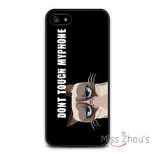 Dont Touch My Phone Grumpy Cat back skins mobile cellphone cases for iphone 4/4s 5/5s 5c SE 6/6s plus ipod touch 4/5/6