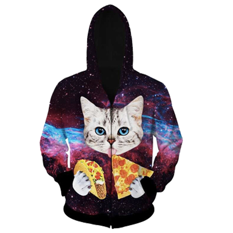 aliexpress buy 2016 new fashion jacket 3d print animal cat eat pizza hoodies aliexpress buy 2016 new fashion jacket 3d print animal cat eat pizza hoodies