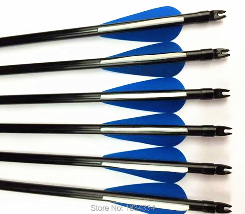 6Pcs High quality completed fiber glass arrow archery shooting TPU feather for bow 30 inch hunting