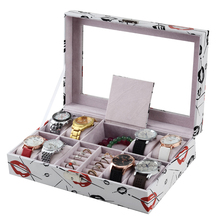Nueva venta al por mayor caja de madera de alto grado rojo caja de reloj caja de embalaje caja de regalo con el tamaño de 12 cm * 9 cm * 7.3 cm se pueden personalizar LOGO