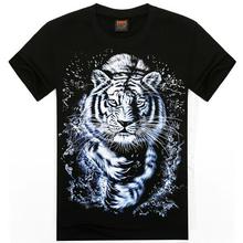 Fashion Tiger Animal Mens 3D Printed T-shirts Free Shipping S-XXL O-Neck Summer Tops Tees 2016 Summer Mens Clothes MT-14061