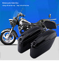 Oversea 2PCS Motorcycle Cruiser Hard Trunk Saddle Bag Box Side Luggage for Harley