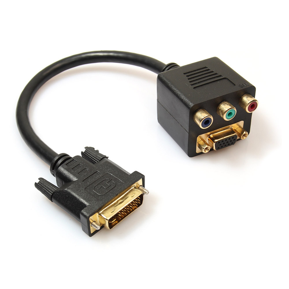 Buy 1pc DVI to VGA With 3RCA Audio Adapter Cable DVI