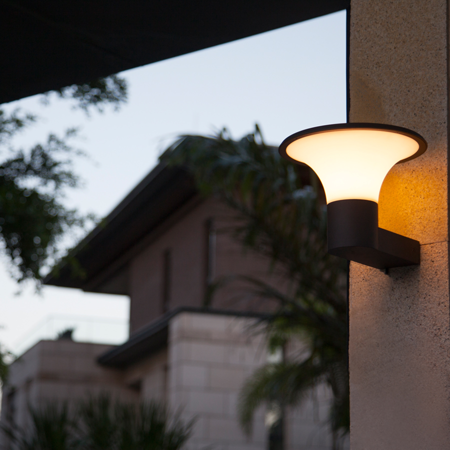 Buy Villa wall Pillar lights Waterproof ball acrylic lampshade 20cm outdoor garden lamps column ...