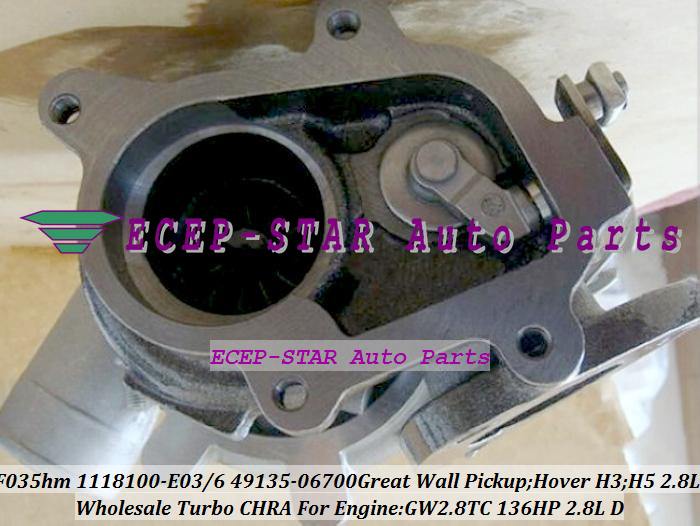 TF035HM 1118100-E06 1118100-E03 49135-06700 49135-06710 Turbocharger Turbo For Great Wall Pickup Hover H3 H5 2.8L D GW2.8TC 70KW - (3)