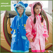 Raincoat For Children Cute Rain Coat Women Impermeable Students Poncho Waterproof Jumpsuit Lovely Waterproof Cover Backpack
