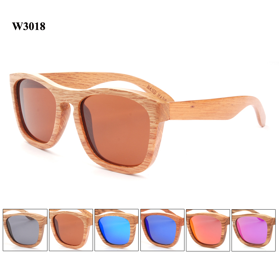 2015 New full wood sunglasses women and men fashion polarized mirror glasses vintage oculos de sol feminido W3018 free shipping