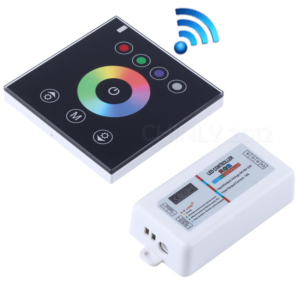 RGB 2.4G Wireless wall switch touch controller led dimmer for DC12V LED