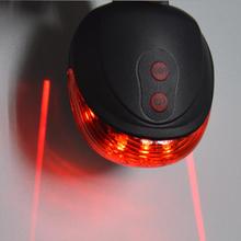 Bike light 5LED 2Laser 7 Flash Mode Bicycle Safety Rear light Bike accessories Laser Warning Lamp