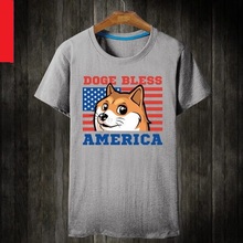 2016 New Women/Men Funny Head doge Short sleeve T-shirt God dog/shiba t shirt Sport Pocket Doge