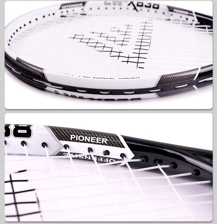 Carbon Aluminum Head Tennis Racket Lenwave Brand Men and women sports training Raquete 838#