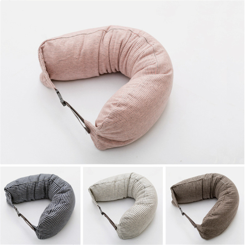 U-shape pillow Travel Neck Pillow Cotton Pillows massager nanoparticles Japan Muji Travesseiro Almohada U Pillow Side Sleepers