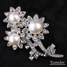 12pcs/lot Bridal Crystal Brooch