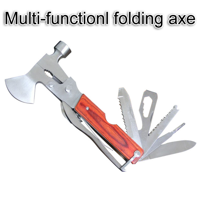 2015 Multifunctional Tools Folding Axe Hammer Camping Axe Hiking Saw Knife Survival knife Tomahawk Military Hunting