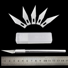 Metal Scalpel knife non-slip Tools Kit Cutter Engraving Craft knives + 6 pcs Blade Mobile Phone Laptop PCB DIY Repair Hand Tools