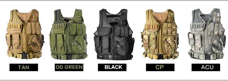 YAKEDA Police Military Tactical Vest Wargame Body Armor Sports Wear Hunting  Vest CS Outdoor Products Equipment with 5 Colors