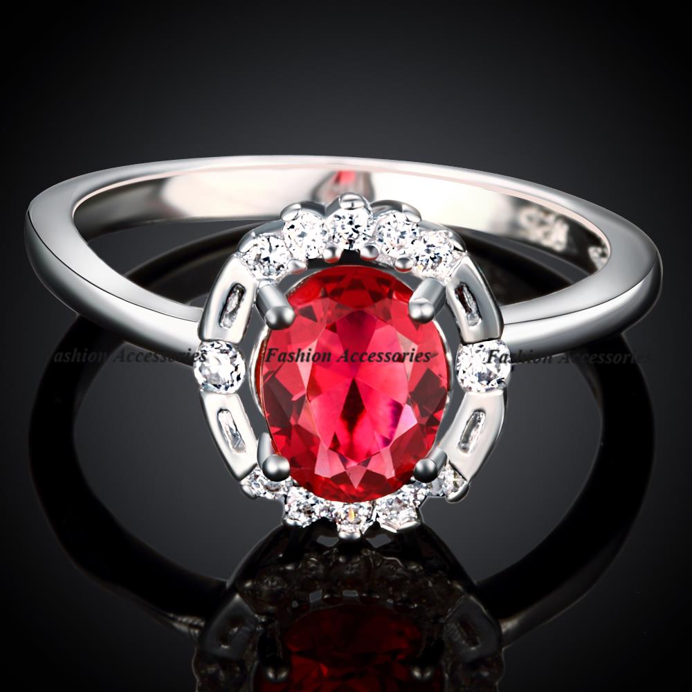 New Silver 925 wedding band Simulate Ruby Diamond Wedding Ring for Women wedding jewelry wholesale Free