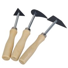 3 unids acero de tungsteno cerámica de arcilla cuchillo revestimiento refractario herramienta con mango de madera