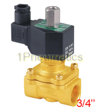 Free Shipping 3/4′” Normally Open Brass Electric Solenoid Valve 2W200-20-NO DC12V,DC24V,AC110V or AC220V