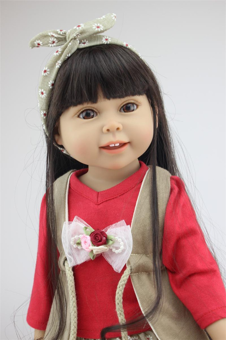 NPK 18 inch silicone American Girl Dolls baby reborn Hobbies Baby Alive Doll For Girls Toys boneca reborn