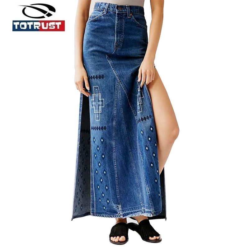 Popular Long Denim Skirts For Women-Buy Cheap Long Denim Skirts For ...