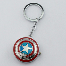 Fashion Jewelry Wholesale a lot Captain America Pocket Watch Pendant Keychain