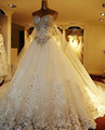 Hot Sweetheart Luxo Cristal Royal Train vestidos de casamento Luxury Crystal vestido de noiva 2014 sexy