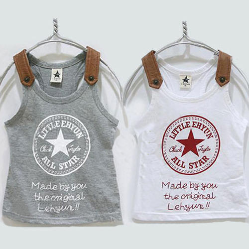 2015 Summer Child Cool Vest Kids Cotton Casual Sleeveless T Shirts for Boys and Girls Sport