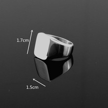 Fashion Men s High Polished Signet Solid ring 316L Stainless Steel Biker Ring for men Men