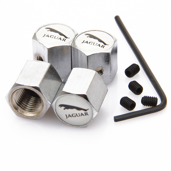 Jaguar Anti theft Car Wheel Tire Valve Caps Car Airtight Tyre Stem